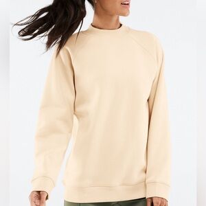 Fabletics James Shorewood Tan Mock Neck Pullover - Size Large
